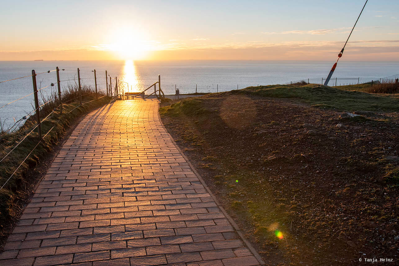 Spaziergang auf Helgoland