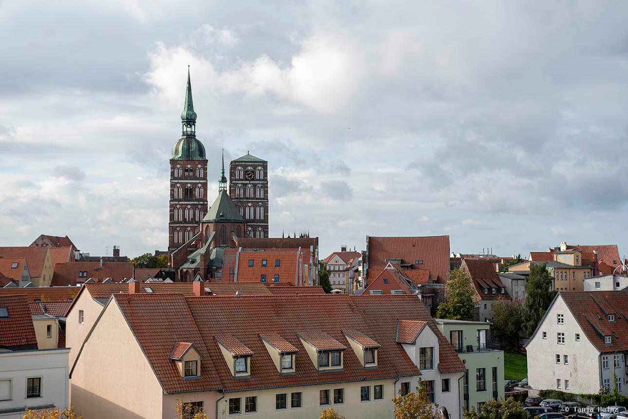 Aussicht auf Stralsund vom Ozeaneum
